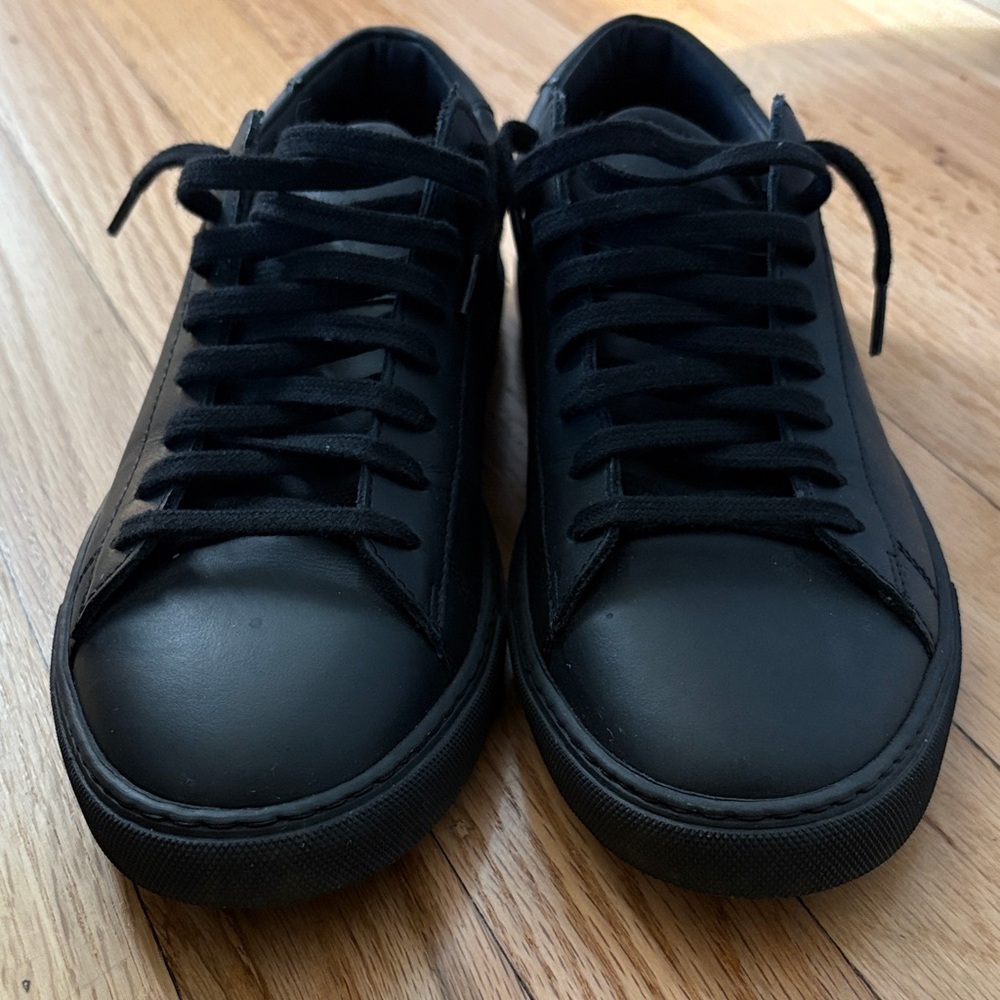 Oliver Cabell Jet Black Low 1 Leather Women's Sneakers - Picture 7 of 7
